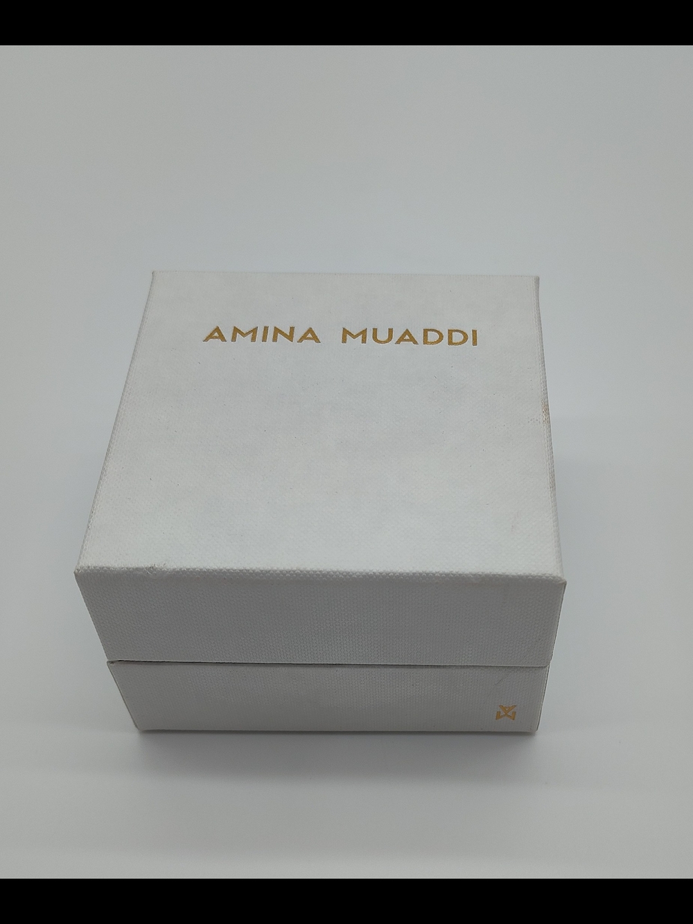 AMINA MUADDI White Jewelry Ring Box Empty Luxury Presentation Gift Box Authentic